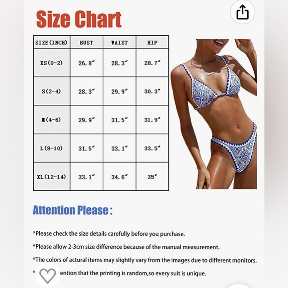 NEW Embroidered Straps Green Floral V-neck Adjustable padded Bikini TOP Large - Picture 14 of 15